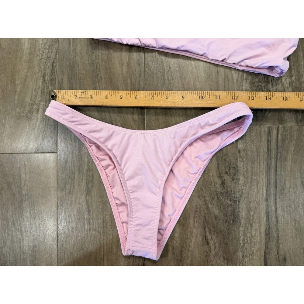 Billabong Women's Bikini Top & Bottom Size Medium Reversible Cheeky Bottoms Pink
